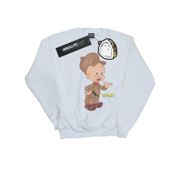 Looney Tunes Girls Elmer Fudd Distressed Sweatshirt
