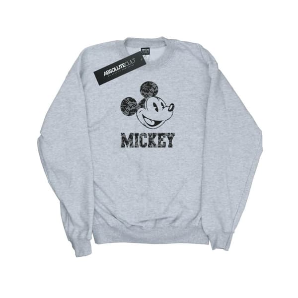 Disney Girls Mickey Mouse Laces Sweatshirt Sports Grey 12-13 Years