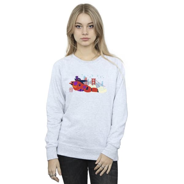 Disney Womens/Ladies Big Hero 6 Baymax Hiro Bridge Sweatshirt