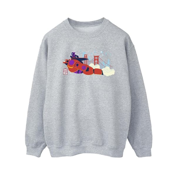 Disney Womens/Ladies Big Hero 6 Baymax Hiro Bridge Sweatshirt