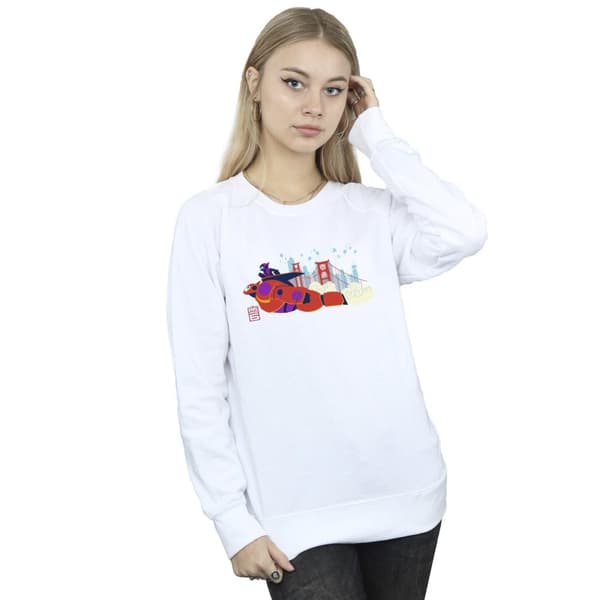 Disney Womens/Ladies Big Hero 6 Baymax Hiro Bridge Sweatshirt