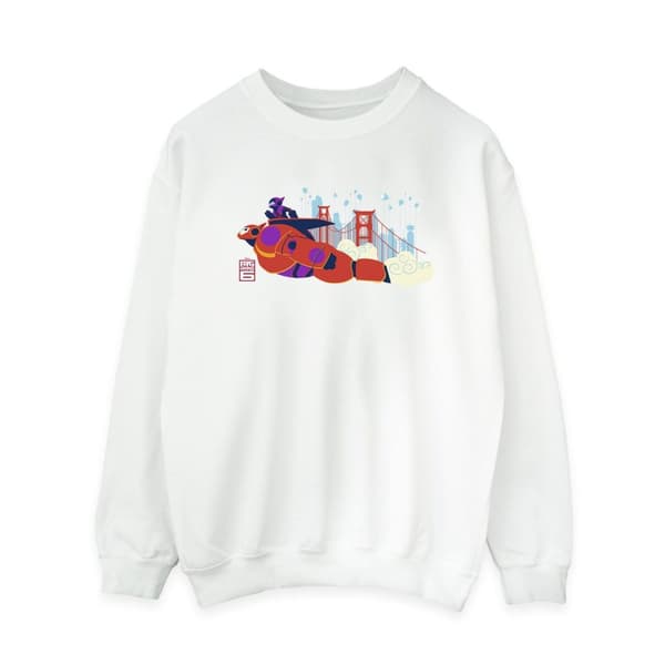 Disney Womens/Ladies Big Hero 6 Baymax Hiro Bridge Sweatshirt
