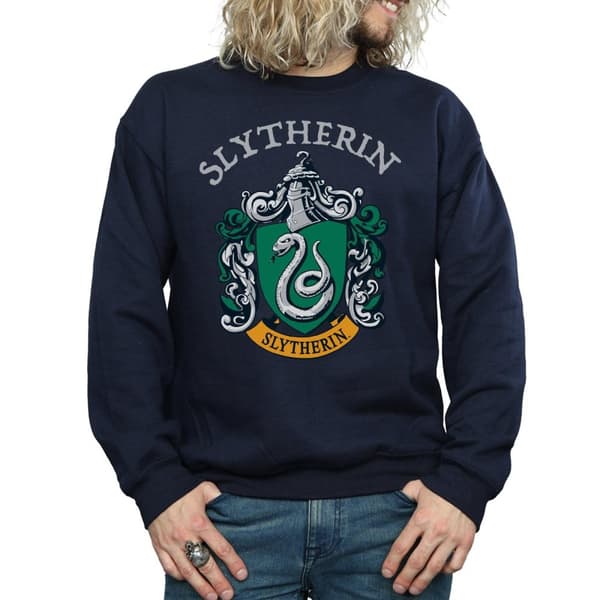 Harry Potter Mens Slytherin Crest Sweatshirt