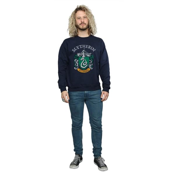 Harry Potter Mens Slytherin Crest Sweatshirt