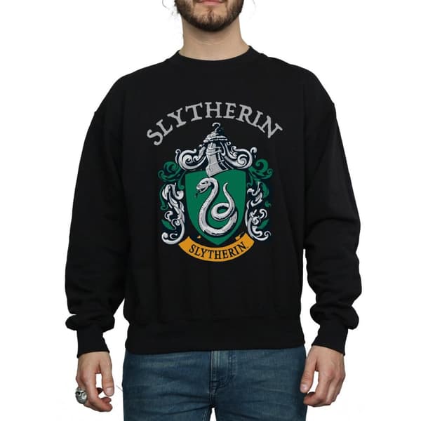 Harry Potter Mens Slytherin Crest Sweatshirt