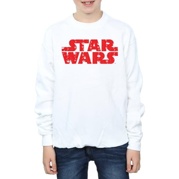 Star Wars Sweatshirt med julig logotyp för pojkar