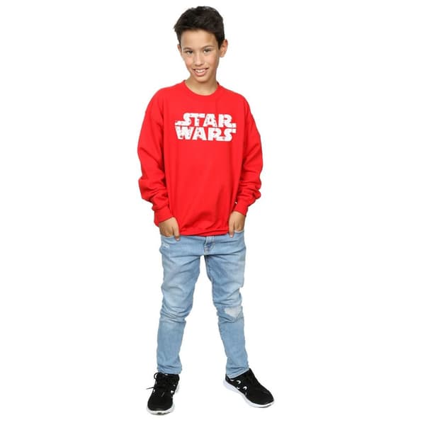 Star Wars Sweatshirt med julig logotyp för pojkar
