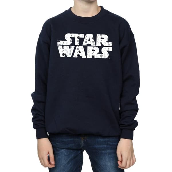 Star Wars Sweatshirt med julig logotyp för pojkar