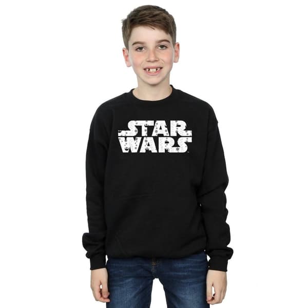 Star Wars Sweatshirt med julig logotyp för pojkar