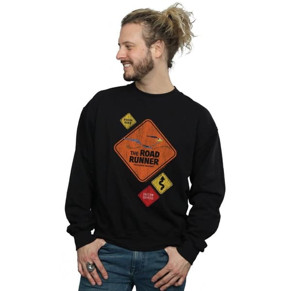 Looney Tunes Sweatshirt med vägskylt - Road Runner, herr