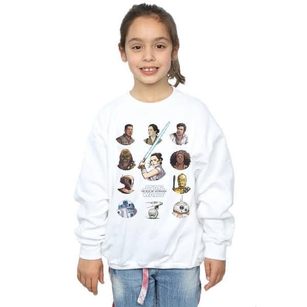 Star Wars: The Rise of Skywalker Star Wars The Rise Of Skywalker Resistance Character Line Up Sweatshirt för flickor