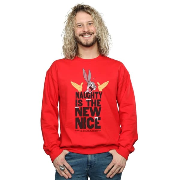 Looney Tunes Mens Naughty Is The New Nice Sweatshirt
