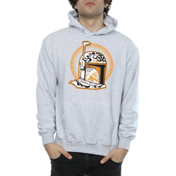 Star Wars Mens Boba Fett Dia De Los Muertos Hoodie