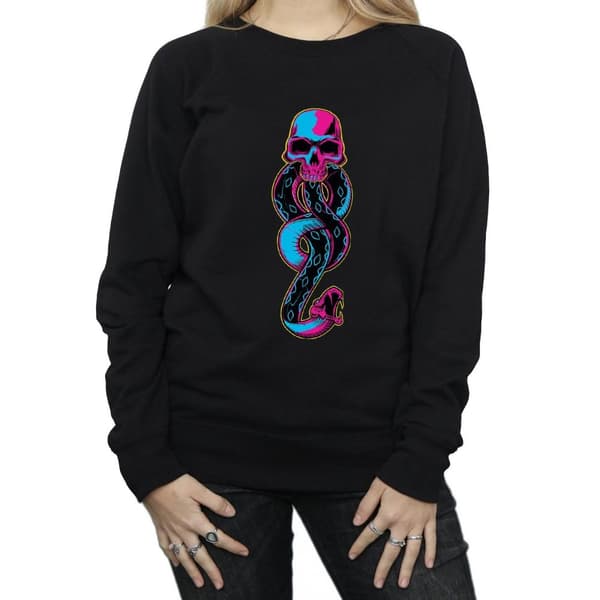 Harry Potter Womens/Ladies Neon Dark Mark Sweatshirt