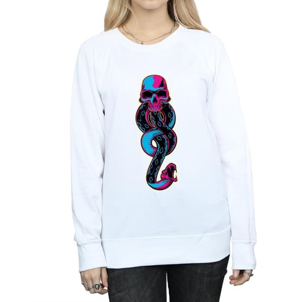 Harry Potter Womens/Ladies Neon Dark Mark Sweatshirt