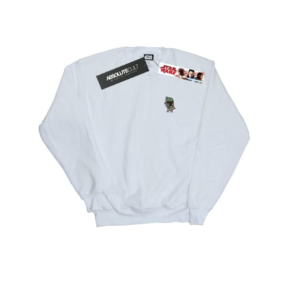 Star Wars Mens Boba Fett Chest Print Sweatshirt White XL