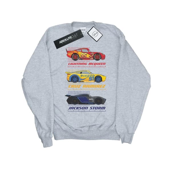 Disney Girls Cars Racer Profile Sweatshirt Sports Grey 12-13 Years