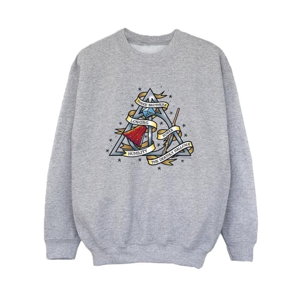 Harry Potter Boys Dödsrelikerna Sweatshirt med boyfriend-färg