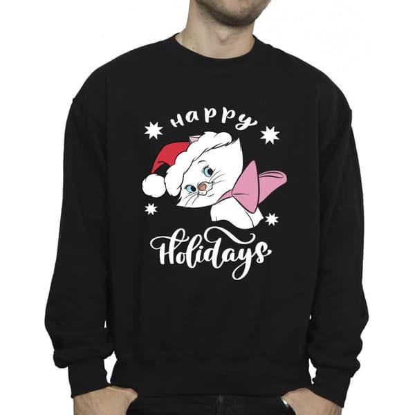 Disney Mens The Aristocats Happy Holidays Sweatshirt