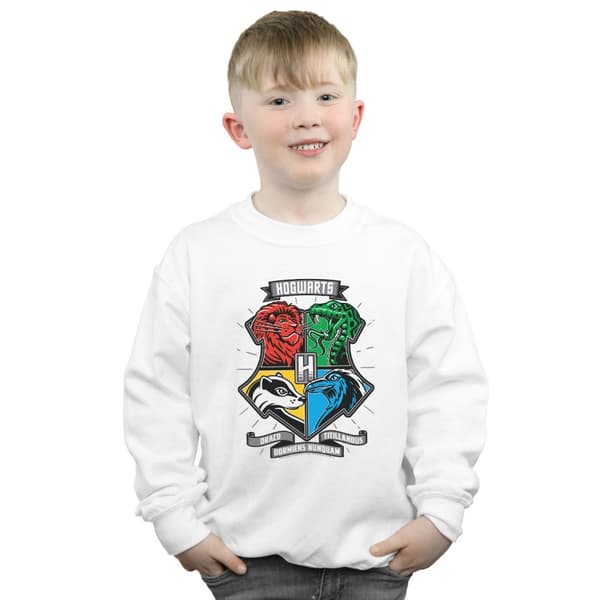 Harry Potter Boys Hogwarts Toon Crest Sweatshirt