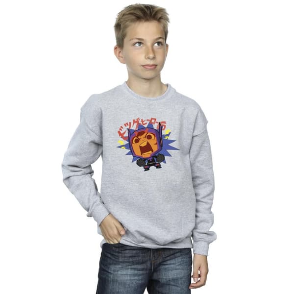 Disney Boys Big Hero 6 Baymax Hiro Angry Manga Sweatshirt