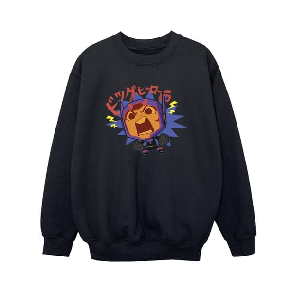 Disney Boys Big Hero 6 Baymax Hiro Angry Manga Sweatshirt