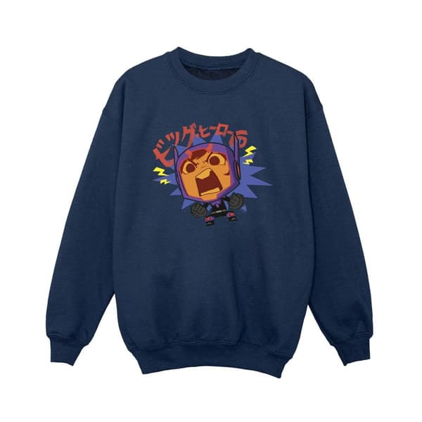 Disney Boys Big Hero 6 Baymax Hiro Angry Manga Sweatshirt