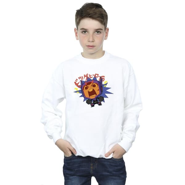 Disney Boys Big Hero 6 Baymax Hiro Angry Manga Sweatshirt