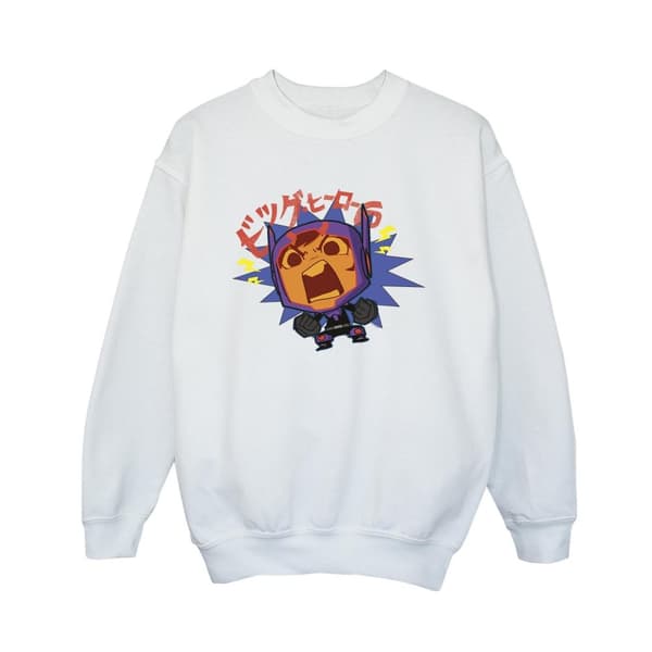 Disney Boys Big Hero 6 Baymax Hiro Angry Manga Sweatshirt