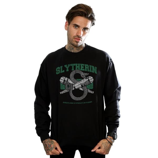 Harry Potter Mens Slytherin Quidditch Emblem Sweatshirt