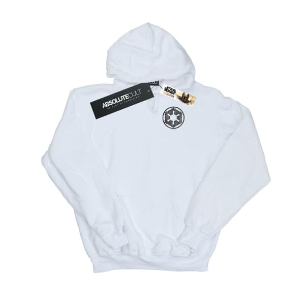 Star Wars Mens The Mandalorian Galactic Empire Insignia Breast Print Hoodie