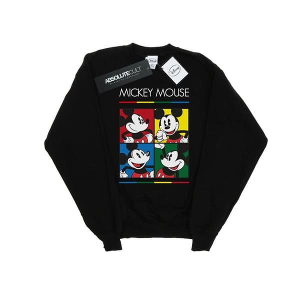 Disney Boys Mickey Mouse Square Colour Sweatshirt
