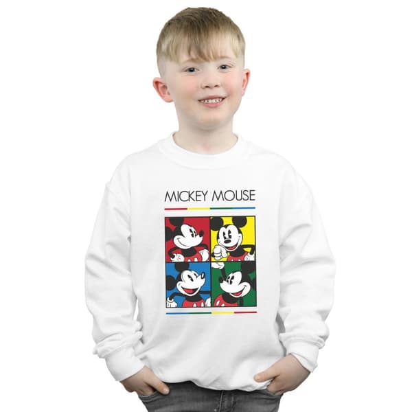 Disney Boys Mickey Mouse Square Colour Sweatshirt