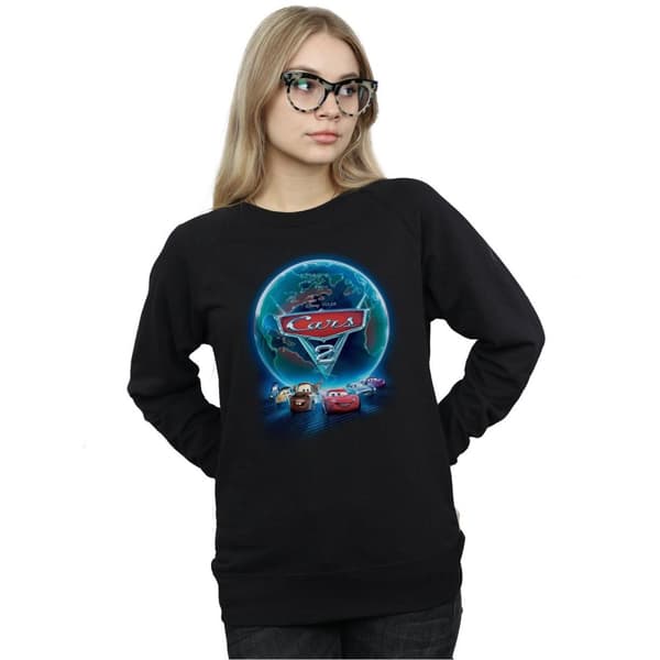 Disney Womens/Ladies Cars Globe Movie Poster Sweatshirt