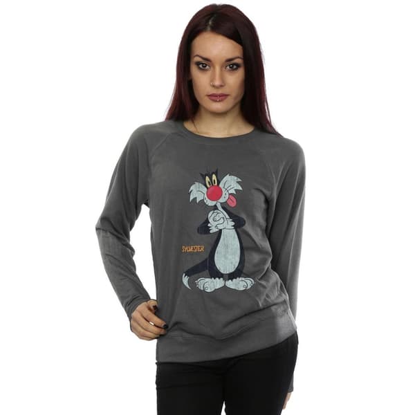Looney Tunes Dam/Tjej Sylvester Sweatshirt med tryck