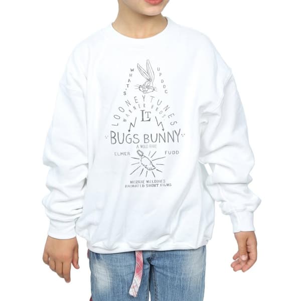 Looney Tunes Girls Bugs Bunny A Wild Hare Sweatshirt
