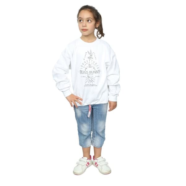 Looney Tunes Girls Bugs Bunny A Wild Hare Sweatshirt