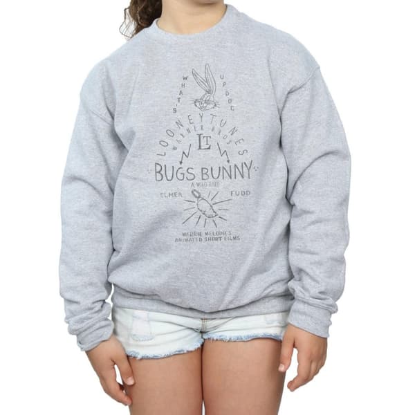 Looney Tunes Girls Bugs Bunny A Wild Hare Sweatshirt