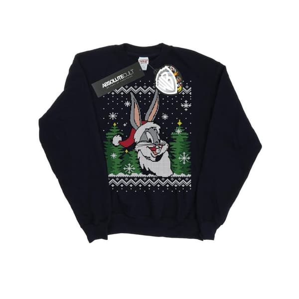 Looney Tunes Boys Bugs Bunny Christmas Fair Isle Sweatshirt