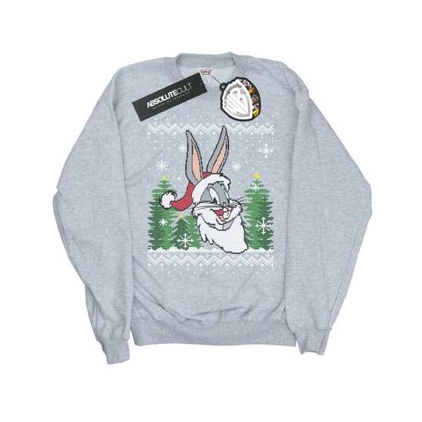 Looney Tunes Boys Bugs Bunny Christmas Fair Isle Sweatshirt