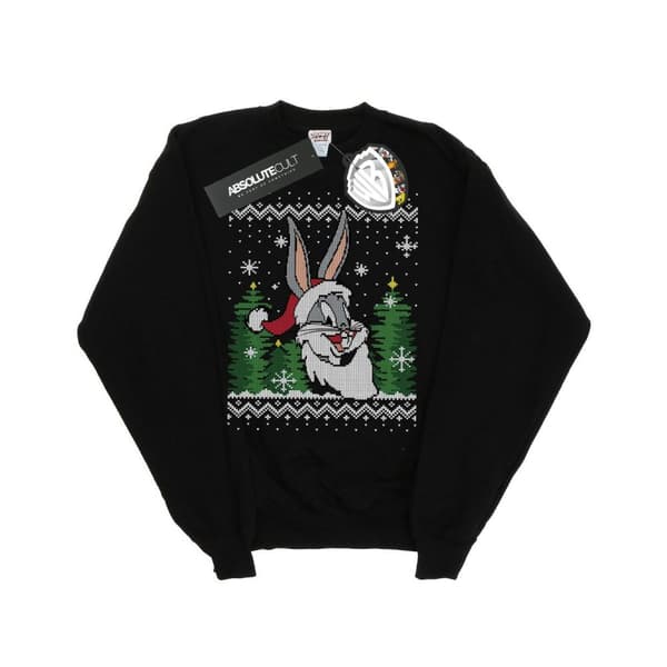 Looney Tunes Boys Bugs Bunny Christmas Fair Isle Sweatshirt