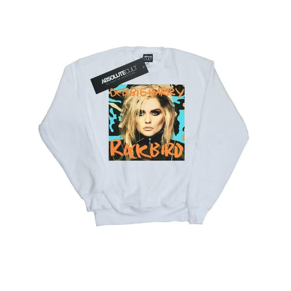 Debbie Harry Mens Rockbird Cover Sweatshirt White S
