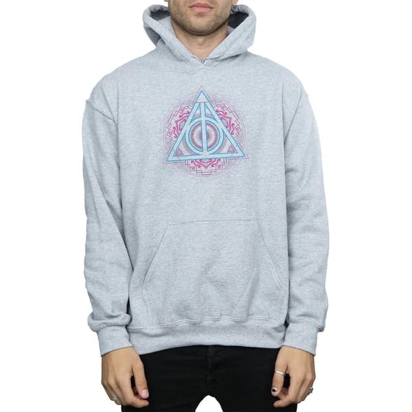 Harry Potter Mens Neon Deathly Hallows Hoodie