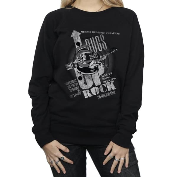 Looney Tunes Womens/Ladies Bugs Bunny What´s Up Rock Sweatshirt