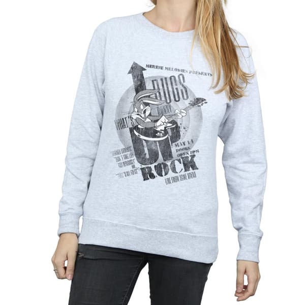 Looney Tunes Womens/Ladies Bugs Bunny What´s Up Rock Sweatshirt