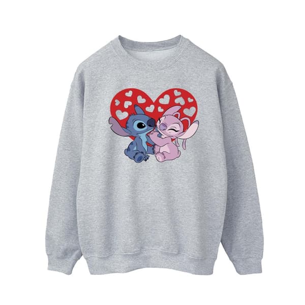 Disney Mens Lilo & Stitch Hearts Sweatshirt
