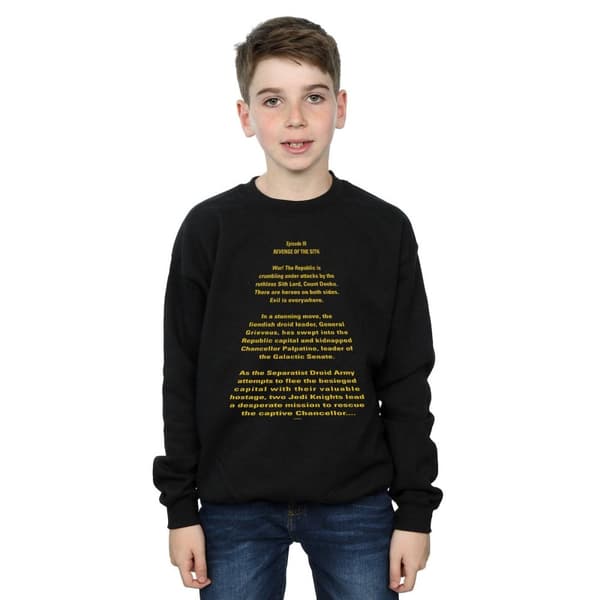 Star Wars Pojkar Revenge Of The Sith Opening Crawl Sweatshirt