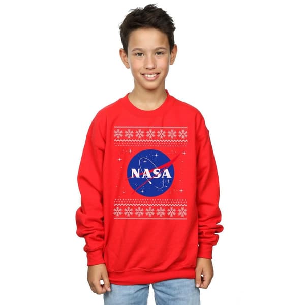 NASA Boys Classic Fair Isle Sweatshirt