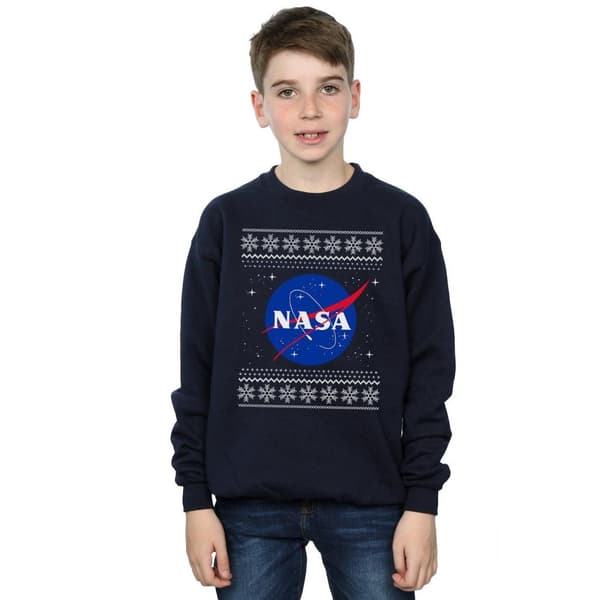 NASA Boys Classic Fair Isle Sweatshirt