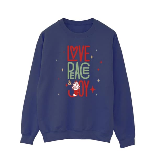 Disney Mens The Aristocats Marie Love Peace Joy Sweatshirt